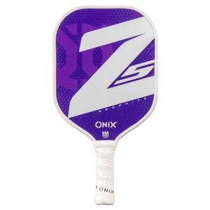 lot 40 image: Onix Z5 Graphite Pickleball Paddle - PurpleWhite - Retail $80.00