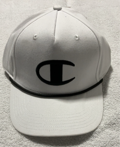 lot 67 image: Champion White BaseballGolf Hat with Black Logo - Retail $20