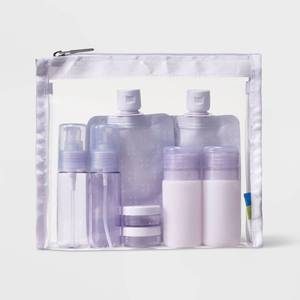 lot 91 image: Open Story 8-Piece TSA Travel Toiletry Set - Retail $12