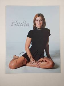 lot 117 image: Signed Olympic Gymnast Photo Nadia Comaneci