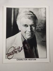 lot 134 image: Charlton Heston Signed Photo