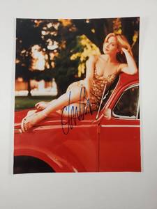 lot 156 image: Signed Christina Applegate Red Car Photo Signed
