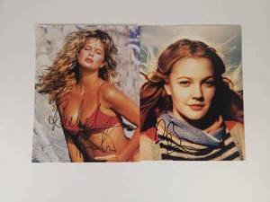 lot 169 image: Drew Barrymore And Rachel Hunter Photos Facsimile