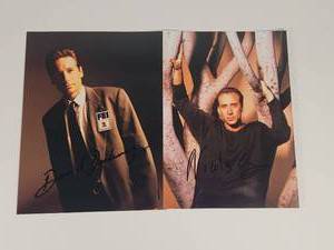 lot 177 image: X-Files And Nicholas Cage Photos Facsimile