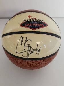 lot 178 image: Las Vegas Signed Mini Basketball with Signature