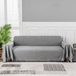 lot 2719 image: MEETSKY Sofa Covers Slipcover Grey X-Large 71x118