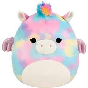 lot 2722 image: Squishmallows 14in Jaime Rainbow Tie-Dye Pegasus Plush