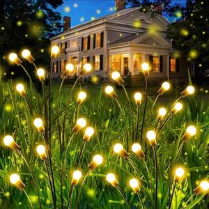 lot 2728 image: OZS 6 Pack 48 LED Solar Garden Lights - Fairy Outdoor Warm White