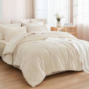 lot 2744 image: $52 Andency Bed in a Bag King Beige - 7 Pieces Comforter Set