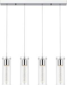 lot 2774 image: $140 Alice 4-Light Chandelier Pendant, Integrated LED & Bubble Glass