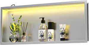 lot 2803 image: $189 LED Shower Niche 30x12, Brushed 304 Stainless, RGB Light
