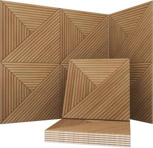 lot 2812 image: $130 Acoustical Wall Panels 6-Piece, 23.62 x 23.62 in Arcadian Vortex