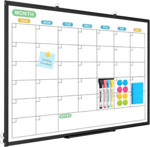 lot 2838 image: $50 WALGLASS Dry Erase Calendar Whiteboard 36x24, Double-Sided