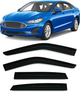 lot 2856 image: $46 Tape-On Rain Guards for Ford Fusion Visor Deflectors 2013-2020