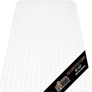 lot 2857 image: $50 GORILLA GRIP Office Chair Mat for Carpet Smooth Glide 29x47 Clear