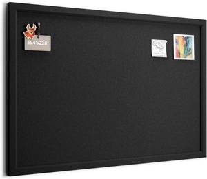 lot 2865 image: Fluxynara Felt Bulletin Board 36x24 Black Frame with 24 Tabs