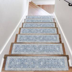 lot 2930 image: $60 OJIA Stair Treads for Wooden Steps Indoor, 15Pcs, 30x8, Non-Slip