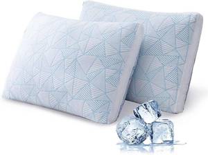lot 2934 image: Shredded Memory Foam Cooling Bamboo Pillows, Adjustable, Queen Set