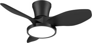 lot 2935 image: $59 ocioc Quiet Ceiling Fan with LED Light DC Motor, 32-Inch, Remote