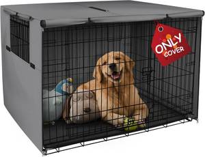 lot 2937 image: Explore Land Dog Crate Cover - Heavy Duty Polyester 54in Wire Cage&nbsp Cover ONLY