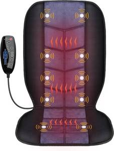 lot 2967 image: $59 CILI Massage Chair Pad with Heat, 10 Motors, 30-90 Min Heating