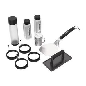 lot 2972 image: $67 Cuisinart Outdoors 10-pc. Griddle Set