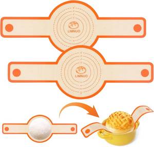 lot 12740 image: 5 Packs Silicone Bread Sling Dutch Oven 2 PCS Silicone Baking Mat Set Non-Stick & Easy Clean Reusable Bread Mat With Extra Long Handles, Bread Baking Mat for Sourdough Transfer