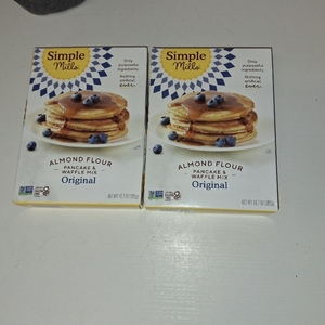 lot 12741 image: 2 Packs Simple Mills Almond Flour Pancake & Waffle Mix, Original - Gluten Free, Plant Based, Paleo Friendly, Breakfast 10.7 Ounce