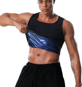 lot 12839 image: Mens Sweat Vest Workout Waist Trainer Sauna Suit Shirt for Men Heat Trapping Compression Gym Slimming Tank Top