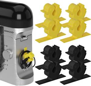 lot 12846 image: Duck-Shaped Cord Organizers, 8 Pack Cute Animal Design Appliance Wire Organizer with Super Sticky Adhesive, for Kitchen Appliances, Mixer, Coffee Maker, Pressure Cooker, Baby-Friendly & Home Decor