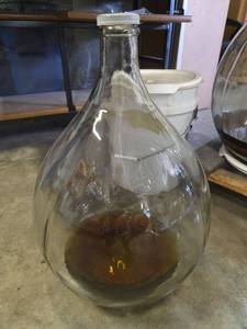 lot 15630 image: 50 Liter Glass Demijohn Bottle