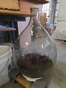 lot 15638 image: 50 Liter Glass Demijohn Bottle