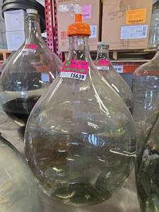 lot 15639 image: 25 Liter Glass Demijohn Bottle