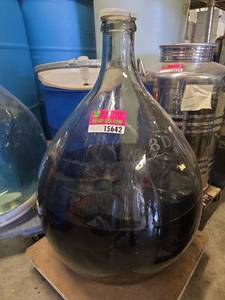 lot 15642 image: 50 Liter Glass Demijohn Bottle
