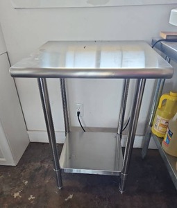 lot 20507 image: Ironguard Stainless Steel Commercial Work Table SKIWT2424ES