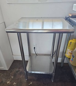 lot 20509 image: Ironguard Stainless Steel Commercial Work Table SKIWT2424ES