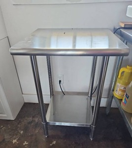 lot 20512 image: Ironguard Stainless Steel Commercial Work Table SKIWT2424ES