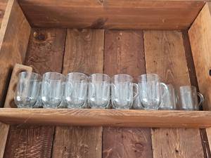 lot 20598 image: Clear Glass Beer Mugs - Set of 12