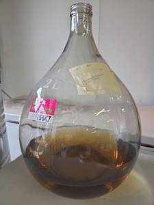 lot 15647 image: 25 Liter Glass Demijohn Bottle