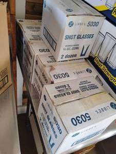 lot 18503 image: 6 - 2 Dozen Cases of Libby Shot Glasses