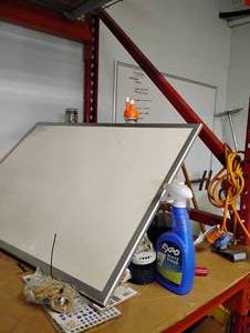 lot 18540 image: (2) White Boards, Soft Bristle Demijohn Brush