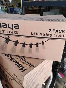 lot 18563 image: (3) 150ft String Lights and (2) 75ft String Lights