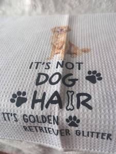 lot 2301 image: Golden Retriever Pet Humor Kitchen Towel