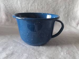 lot 2305 image: Blue Enamel Coffee Cup