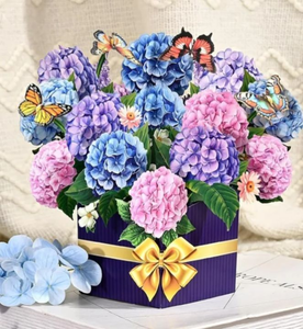 lot 2310 image: 3D Card Floral Garden Print with Butterflies