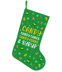 lot 2326 image: Elf Movie Candy Theme Stocking&nbsp