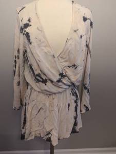 lot 2344 image: Sage Tie Dye Wrap Romper - Medium&nbsp