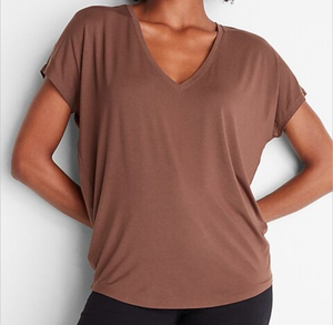 lot 2349 image: Edgely Brown V-Neck Top - Medium