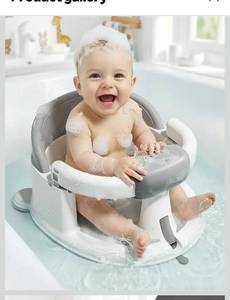 lot 6573 image: Baby Bath Seats for Babies Sitting Up, Non-Slip Baby Bathtub with 3 Suction Cups, Safe & Comfortable