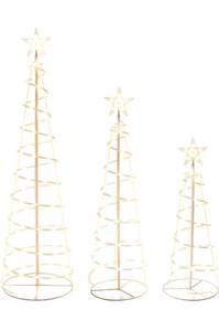 lot 6601 image: Yard Christmas Decorations Spiral Trees, 3 Packs 345 FT Lighted Trees for Outside Decor, 218 LED Outdoor Lighted Tree Lighted Holiday Displays for Indoor Xmas and Lawn, Warm White
